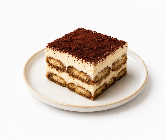 Una porzione di tiramisù